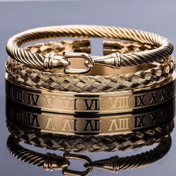 Horseshoe Luxury Bracelet Set - Gold