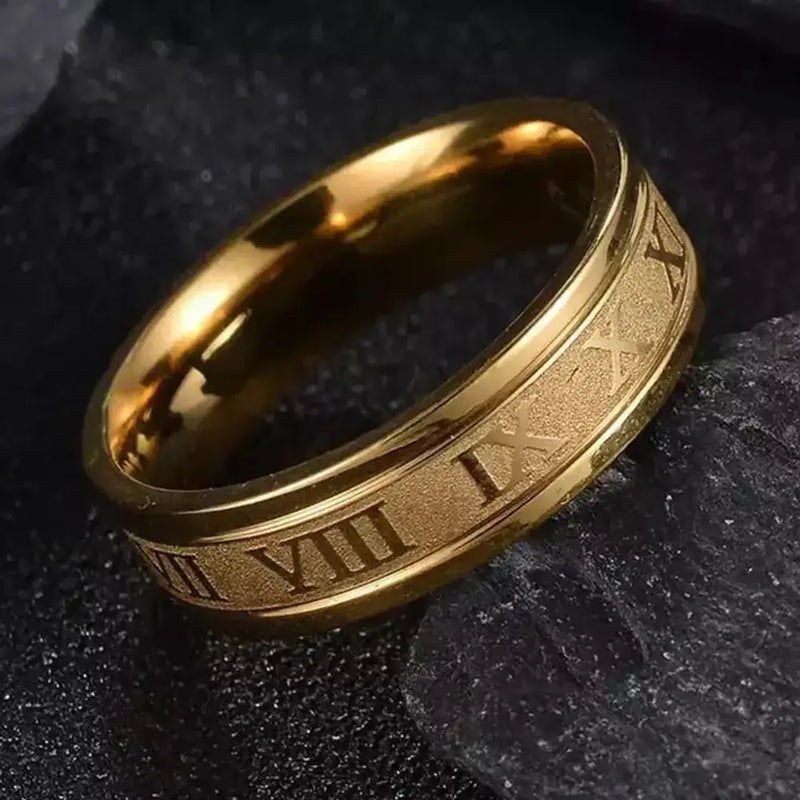 Roman Emperor Ring - Silver - Stainless - Roman - Steel - Gold