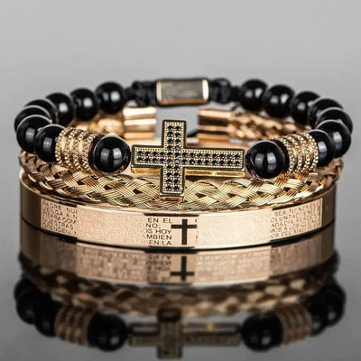 Sacred Guardian Cross Bracelets - Beaded - Cross - Gold - Guardian - Silver