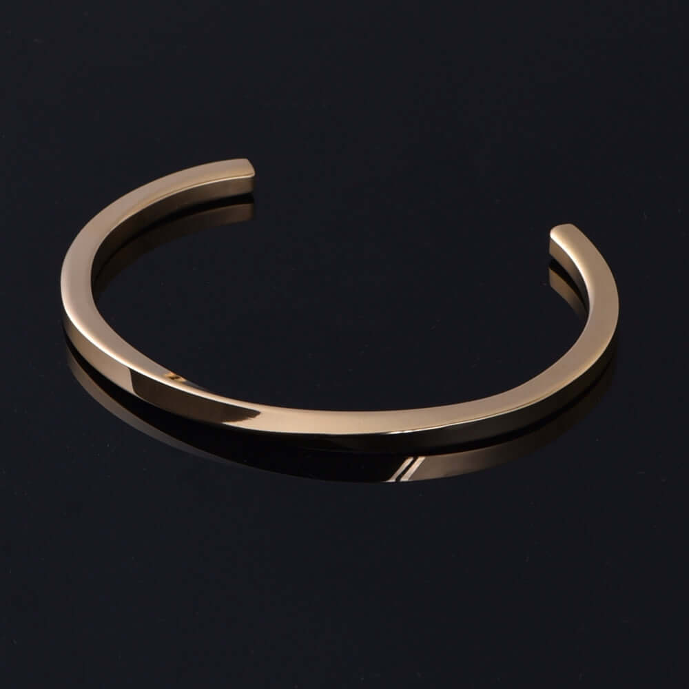 Elegant Gold Cuff Bangle - Timeless Style | Alfa Jewelry