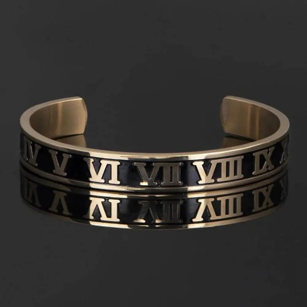 Black Emperor Cuff Bangle - Black - Emperor - Bangle - Gold - Silver