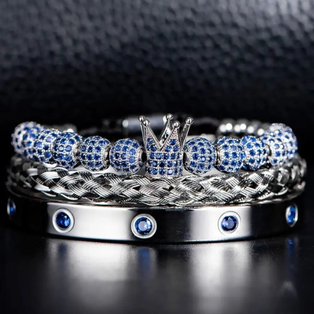 Blue Crystal Bracelets - Beaded - Crystal - Bangle - Bracelet - Blue