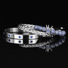 Blue Crystal Bracelets - Bracelet - Blue - Bangle - Beaded - Crystal