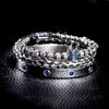 Blue Crystal Bracelets - Beaded - Bracelet - Blue - Crystal - Bangle