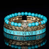 Blue Leopard Deluxe Bracelets - Bangle - Blue - Roman - Bracelet - Beaded