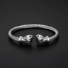 Fist Bangle Bracelet in Silver Color
