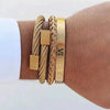 Cable Deluxe Bracelets - Gold - Bangle - Silver - Roman - Bracelet