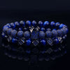 Colored Deluxe Bracelets - Blue - Bracelet - Tiger - Eye - Beaded
