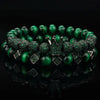 Colored Deluxe Bracelets - Bracelet - Tiger - Blue - Beaded - Eye