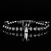 Crown Deluxe Beaded Bracelet - Stainless - Bracelet - Beaded - Silver - Gold