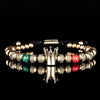 Crown Deluxe Beaded Bracelet - Stainless - Silver - Bracelet - Steel - Crown