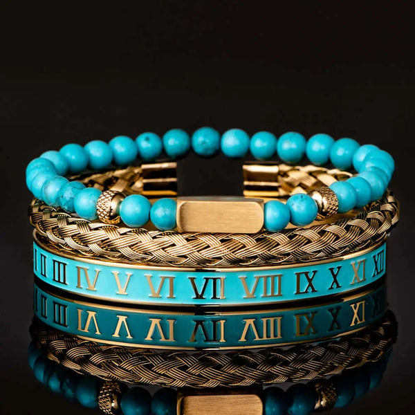 Deluxe Blue Block Bracelet Set
