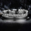 Deluxe Double Leopard Head Bracelets - Gold - Blue - Bangle - Black - Double