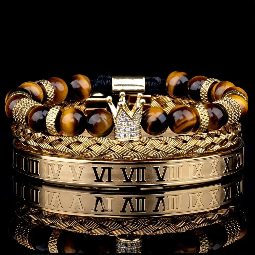 Deluxe Roman Crown Bracelets - Crown - Bracelet - Bangle - Roman - Beaded