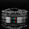 Double Leopard Head Bracelets - Stripes - Bracelet - Beaded - Bangle - Leopard