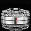 Double Leopard Head Bracelets - Double - Stripes - Bracelet - Beaded - Bangle