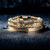 Double Leopard Head Bracelets - Leopard - Silver - Stripes - Head - Bangle