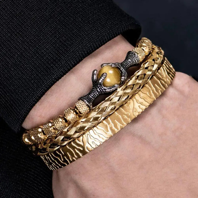 Eagle Deluxe Bracelets - Bracelet - Bangle - Beaded - Tiger - Eye