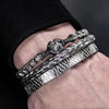 Eagle Deluxe Bracelets - Beaded - Bracelet - Tiger - Black - Silver
