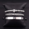 King Lion Bracelets - Silver - Bangle - Roman - Gold - Beaded