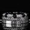 Leopard Emperor Bracelets – silver, clear CZ stones, black onyx beads