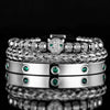 Leopard Green Crystal Bracelets - Leopard - Silver - Bangle - Blue - Bracelet