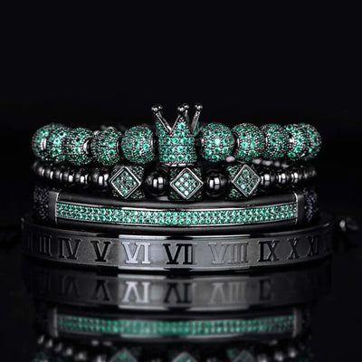Limited Edition Bracelets - Bracelet - Blue - Bangle - Beaded - Roman