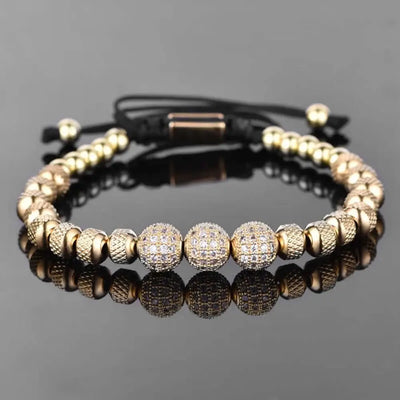 Luxury Beaded Bracelet - Luxury - Black - Gold - Beaded - Silver