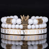 Luxury CZ Crystal Bracelets - Roman - Beaded - Crystal - Bracelet - Black