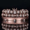 Luxury Double Crown Bracelets - Bracelet - Double - Luxury - Beaded - Black