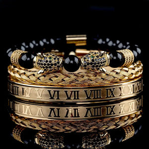Luxury Double Leopard Bracelets - Gold - Leopard - Double - Roman - Bangle