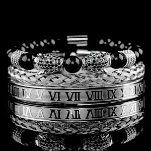 Luxury Double Leopard Bracelets - Bangle - Gold - Double - Beaded - Roman