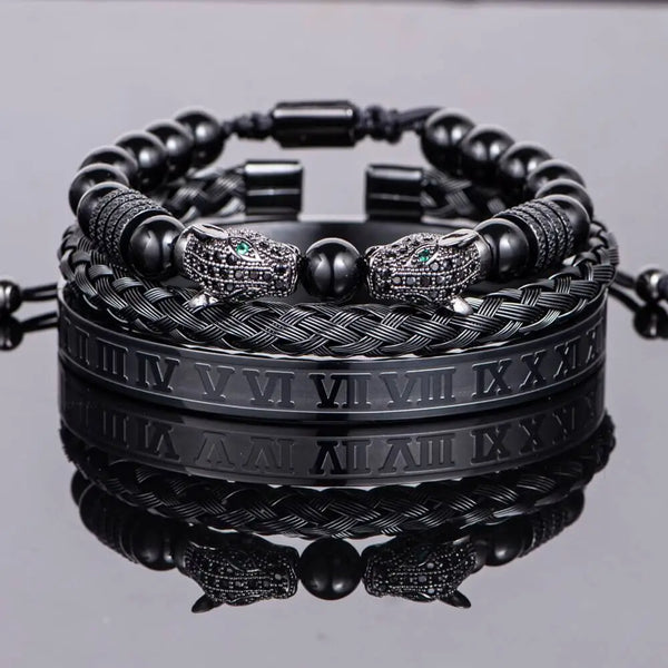 Luxury Double Leopard Bracelets - Beaded - Double - Gold - Bracelet - Bangle