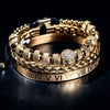 Luxury Roman Skull Bracelets - Gold - Silver - Black - Bangle - Beaded