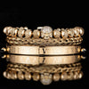 Luxury Roman Skull Bracelets - Bracelet - Gold - Beaded - Bangle - Silver