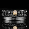 Luxury Roman Skull Bracelets - Handmade - Silver - Roman - Black - Bracelet