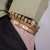 Luxury Roman Skull Bracelets - Beaded - Handmade - Gold - Black - Luxury