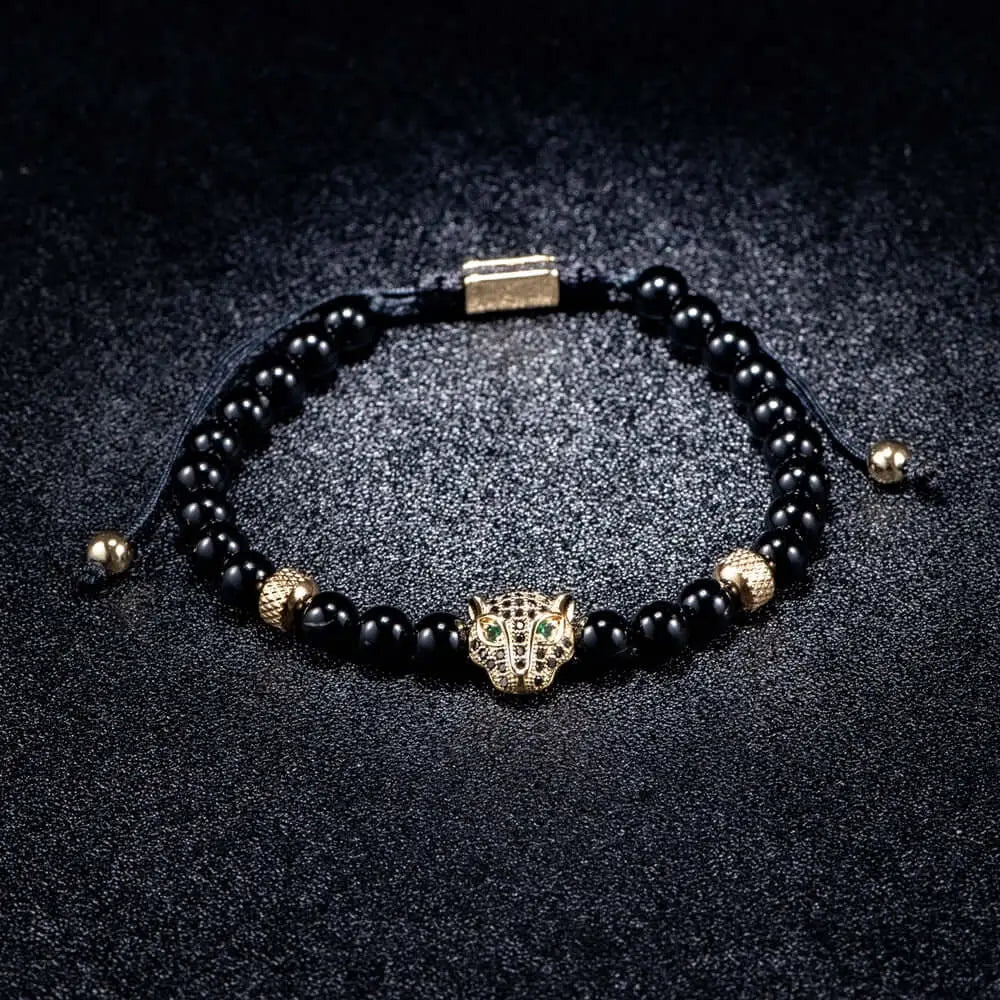 Luxury Stone Beaded Bracelet - Beaded - Leopard - Luxury - Bracelet - Crown