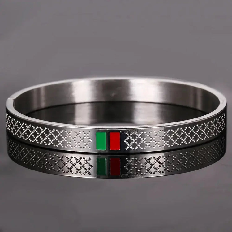 Luxury Stripe Bangle - Black - Gold - Silver - Luxury - Bangle