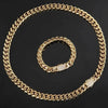 Necklace & Bracelet (2 pcs) - Silver - Bracelet - Necklace - Luxury - Stainless
