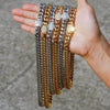 Necklace & Bracelet (2 pcs) - Luxury - Bracelet - Silver - Stainless - Steel