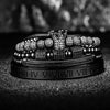 Prince Deluxe Bracelets - Silver - Roman - Beaded - Bangle - Gold