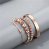Queen Premium Bracelets - Silver - Beaded - Crystal - Bangle - Roman