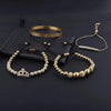 Queen Premium Bracelets - Black - Roman - Beaded - Gold - Bracelet