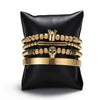Rebel King Bangle Bracelets - Bangle - Gold - Bracelet - Beaded - Silver