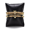Rebel King Bracelets - Gold - Beaded - Bracelet - Silver - Black