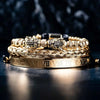 Roman Double Leopard Bracelets - Leopard - Beaded - Bracelet - Double - Black