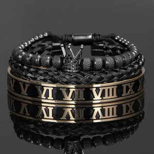 Roman King Bracelets - Silver - Roman - Bracelet - Bangle - Beaded