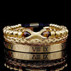 Roman Royal Dragon Bracelets - Roman - Bangle - Beaded - Royal - Blue