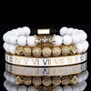Roman Royal Pulseiras Bracelets - White - Bangle - Roman - Beaded - Bracelet